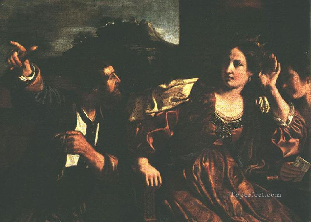 Semiramis Receiving Word of the Revolt of Babylon Baroque Guercino Oil Paintings